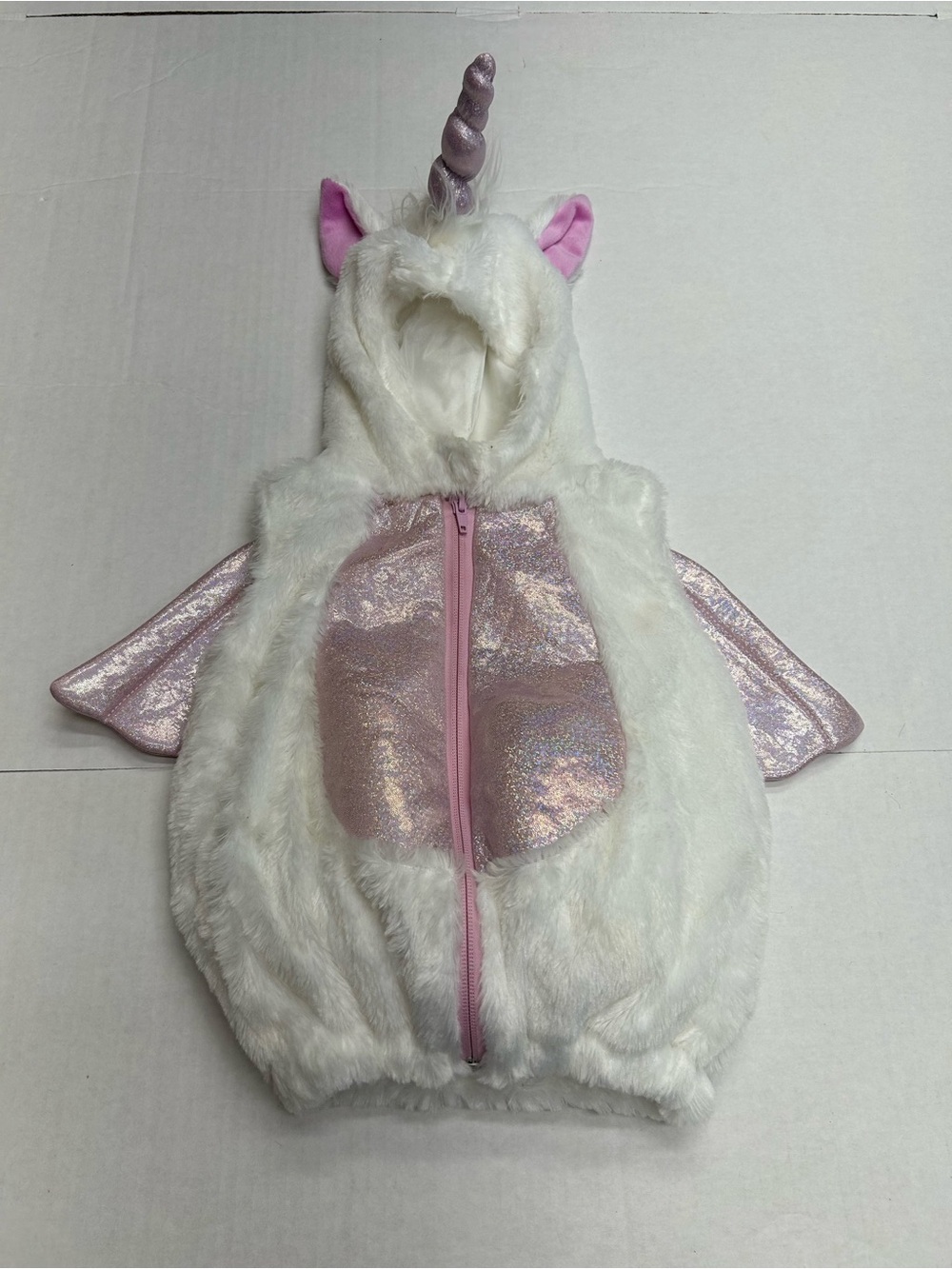 H&M Baby Plush Unicorn Halloween Costume Bubble Vest 6-9 Months Gold Tag